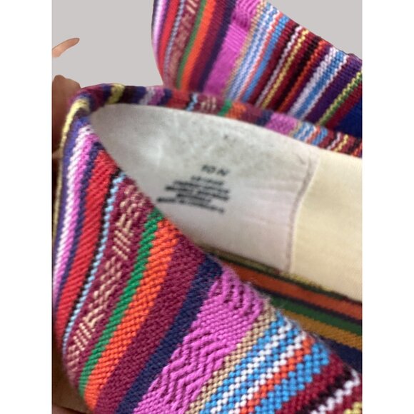 Beacon Women's Striped Multicolor Woven Step In Flats Sz 10N - Picture 7 of 15